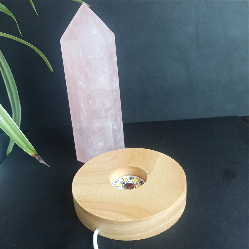 Natural Rose quartz lamp